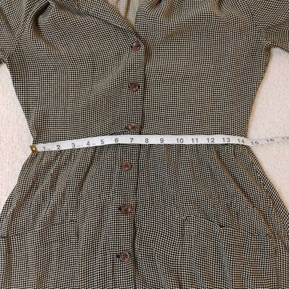 urban outfitters dress Mini Hounds tooth Button Down 50s Country Grunge Sz M - Picture 5 of 9